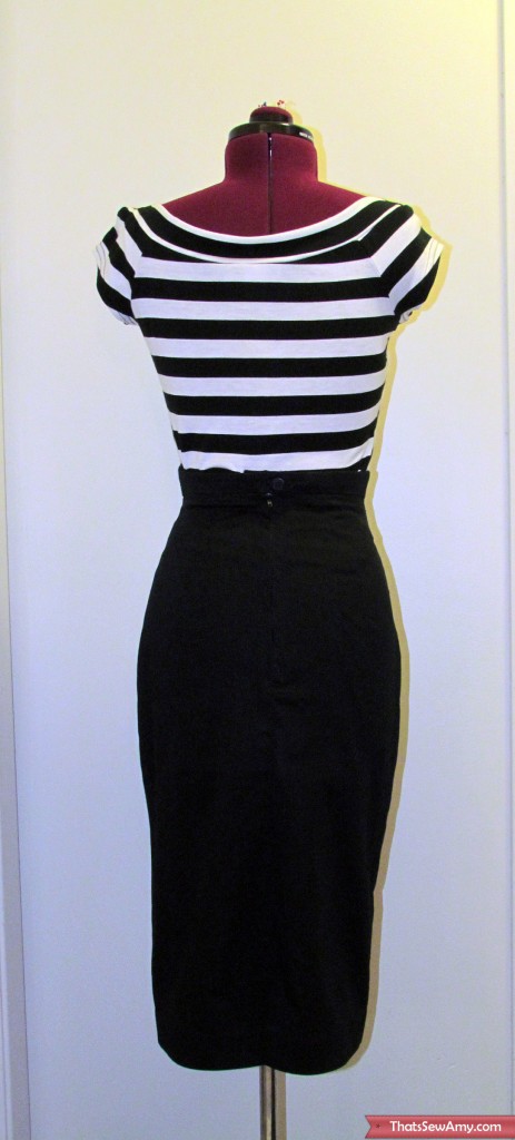 gertie pencil skirt back